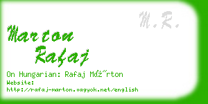 marton rafaj business card